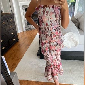 V Chapman Midi Floral Dress Size 0